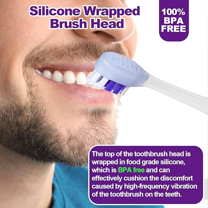 Metal Electric Toothbrush with UV ModeVibration and Oscillation Electric Toothbrush for Adults and Teen6 Brush Heads &amp Travel Case 5 Modes &amp Timer One Charge Last 120 Day（Rose）