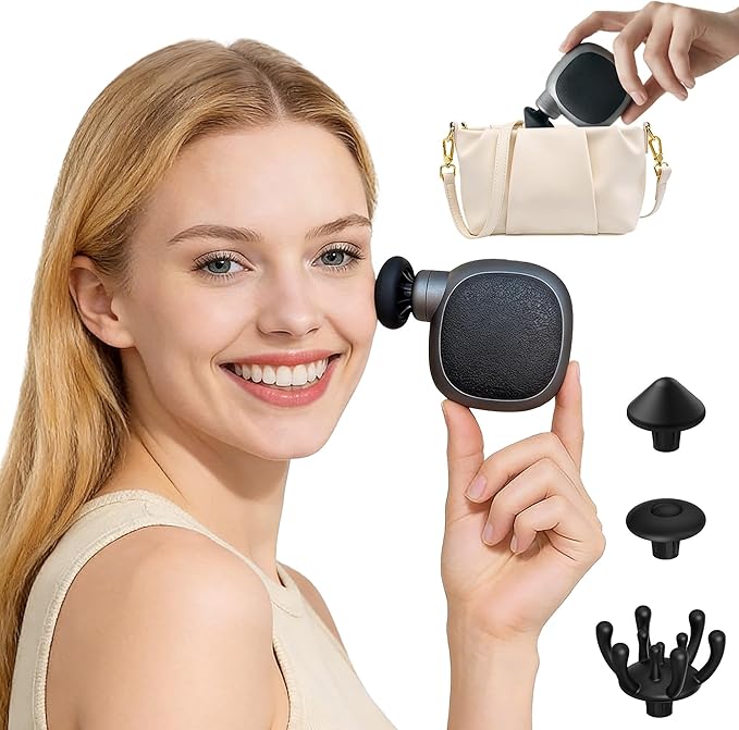 Pocket Massager for Women – 4-Speed Portable Handheld Electric Massager for Head Face &amp Neck Pain Relief Relaxation and Recovery