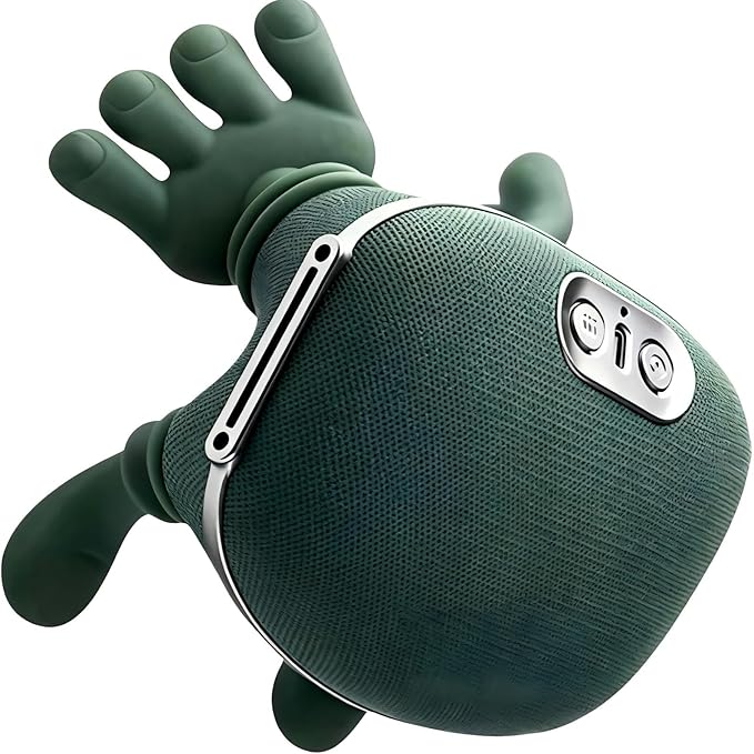 Cordless Neck Massager with Heat 4D Bionic Shiatsu Neck and Shoulder Massager with Real Hand Kneading Deep Tissue Back Massager for Home Office Travel Gifts for Women Men(Green)