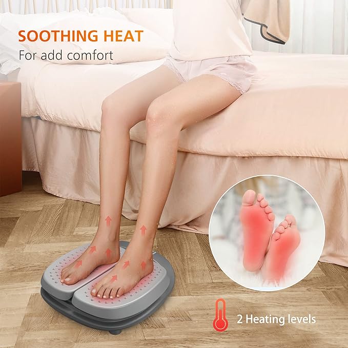 Snailax Vibration Foot Massager with HeatRemote ControlAdjustable Vibration Speed Electric Massager Machine for CirculationPlantar Fasciitis Pain