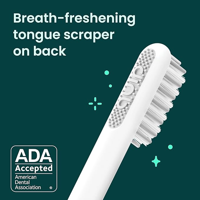 quip Sonic Toothbrush Replacement Heads for Adults - 3 Pack - Verified quip Standard Brush Head Refills for Electric Toothbrushes - Soft Bristles Compact &amp Flexible - Last 3 Months Each