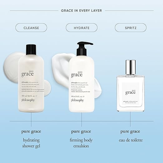 philosophy pure grace hydrating bath &amp shower gel - efficiently cleanses soothes &amp comforts dry skin - vegan &amp cruelty free formula
