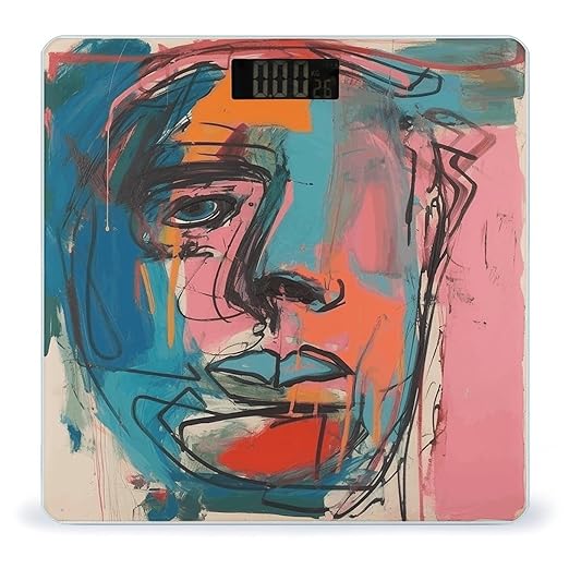 Face and Color Scale for Body Weight Precision Bathroom Weighing Scales with Back Lit LCD Display Sturdy Tempered Glass Body Weight Scales Digital Bathroom Scale 400lb