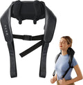 iBooMas Neck Massager with Heat 4D Shiatsu Deep Tissue Back and Shoulder Massager 2 Modes 3 Intensity for Muscle Relaxation Hands-Free Design Best Gifts for Women Men (Black)