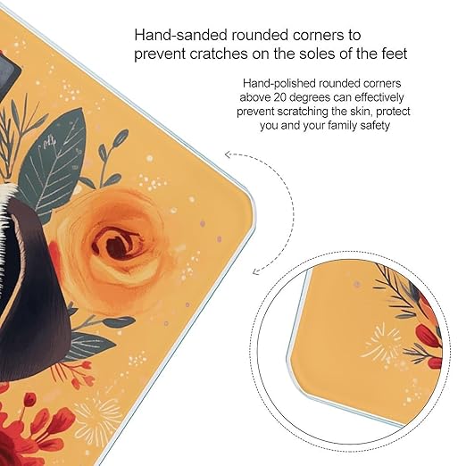 Pug Flower Digital Bathroom Scale for Body Weight Weighing Scale with Backlit LCD Display High Precision Measurements &amp Measures Weight Up to 180kg