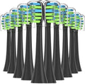 10PCS Replacement Toothbrush Heads for 7am2m AM101/AM105 Sonic Electric Vacuum Soft(10PCS Black)