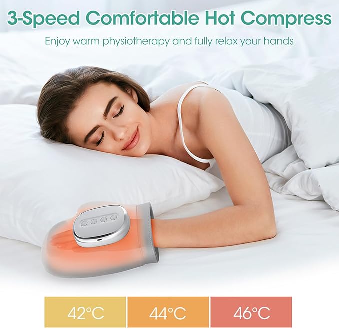 Hand Massager with Heat and Compression Cordless Hand Massager 3 Massage 4 Temperatures 5 Compression Models Therapy for Arthritis Wrist &amp Carpal Tunnel Relief Hand Massage Gift for Women/Men