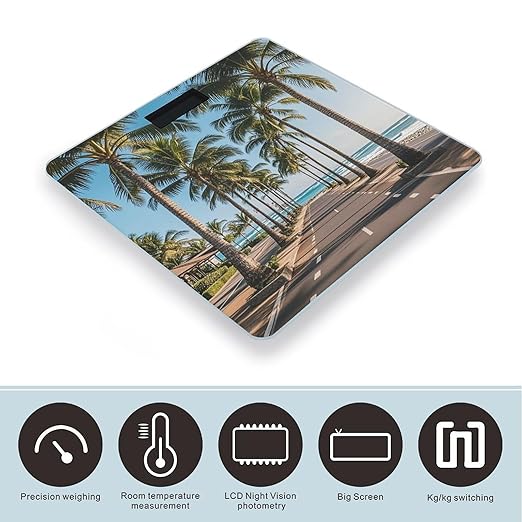 Coastal Highway Scale for Body Weight Smart Scales Digital Bathroom Scale High Precision Weighing Scales with Large Display Weighing Machine for People