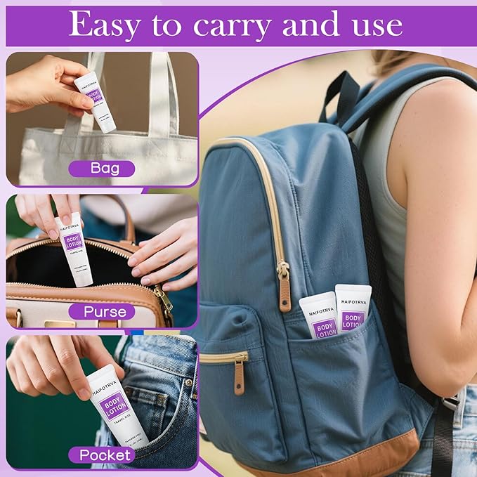 Travel Size Body Wash and Body Lotion Bulk Pack of 100Individually Wrapped 30ml/1 fl oz Shower Gel and Body Lotion Toiletries Amenities for GuestsTravelHomelessCharity