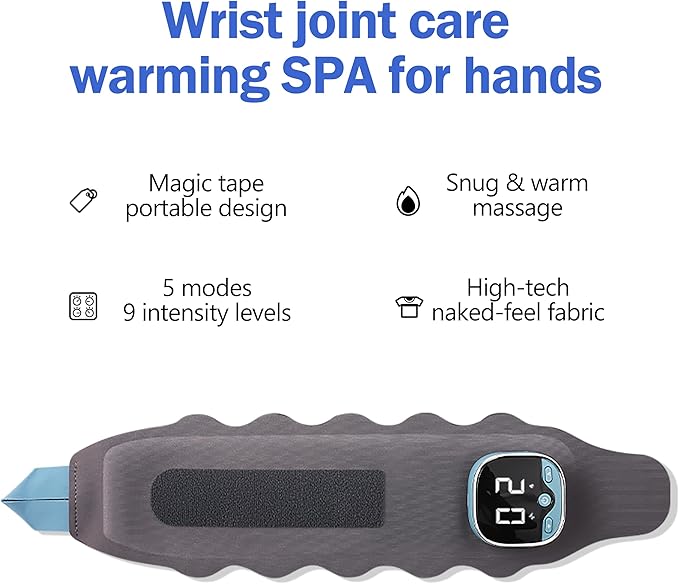 Hand Massager with Heat - 5 Modes 9 Intensity Levels3 Heat Settings Cordless &amp Rechargeable