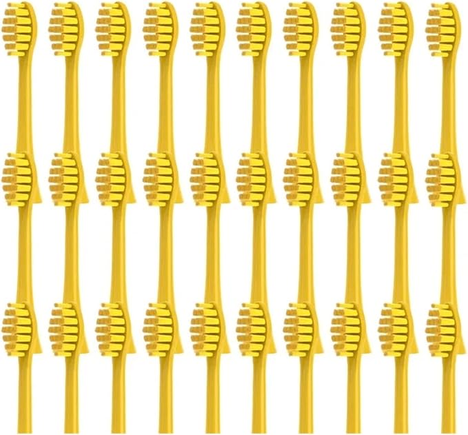 20/50/100 Pieces Toothbrush Heads Compatible for Apiyoo P7/Y8/SVP/Moon Electric Heads Vacuum Bristle Nozzle(100Yellow)