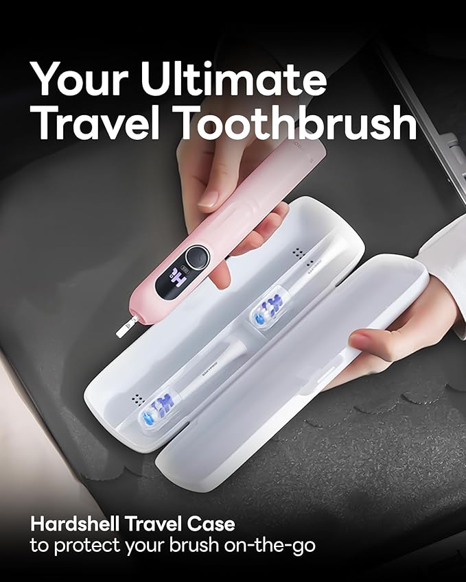 AI Electric Toothbrush w/ 6 Brush Heads Smart Sonic Toothbrush for Adults Kids Teens 150-Day Rechargeable Battery Whitening Real-Time Brushing Map Travel Case (G5S)