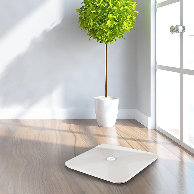 Etekcity Smart Bluetooth Body Fat Scale Digital Wireless BMI Weight Bathroom Scale with 13 Essential Measurements and ITO Conductive Glass Body Composition Analyzer with App White