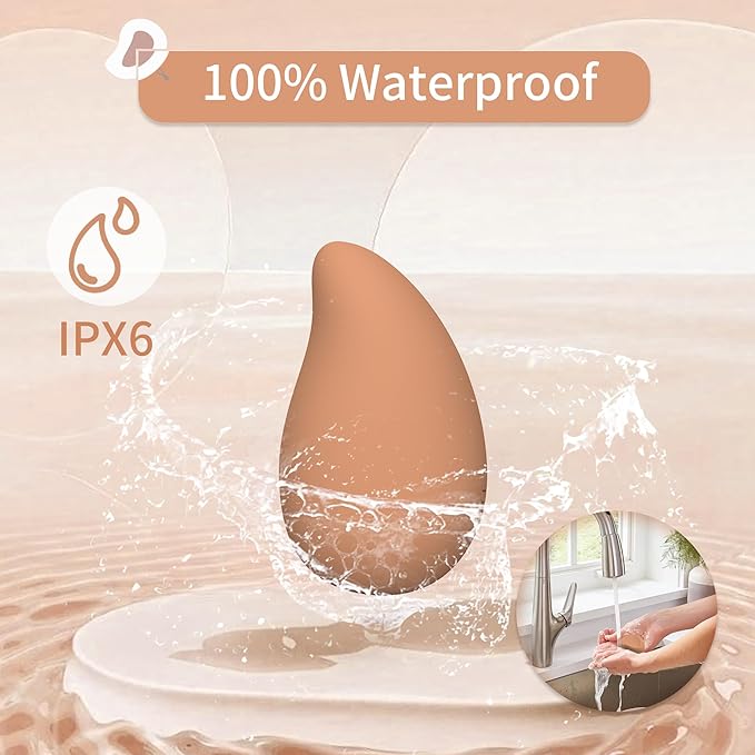 Handheld Cordless Massager for Shoulder Neck and Back Soft Rechargeable Waterproof Relaxation Muscles Massage Tool - for Soothing Pain Tension Stiffness and Fatigue - Brown