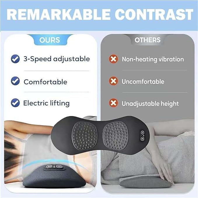 Back Massager Smooth Triple Fusion Massager2026 Upgrade 3 in 1 Lower Back Massagers for Muscle Relaxation Gentle Vibration &amp Traction for BackNeck and ShoulderGifts for Women (A One Size)