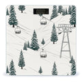 Ski Lift with Fir Tree Scale with LCD Easy-to-Read Anti-Slip Weight Digital Bathroom Scale Precision Weighing Scales Sturdy Tempered Glass Body Weight Scales for Daily Use