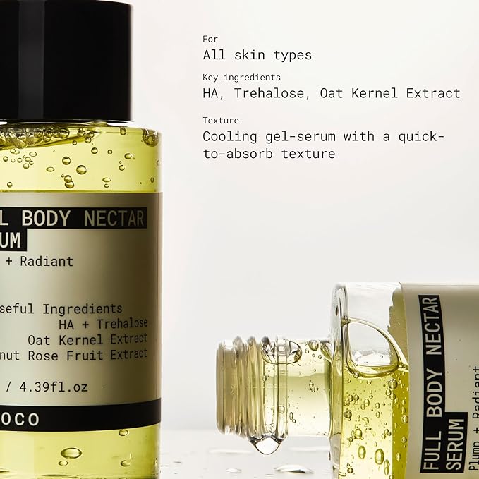 JUNO &amp Co. Shower Oil Body Wash with Rice Bran Oil &amp Full Body Nectar Serum 130 ml/4.39 Fl Oz