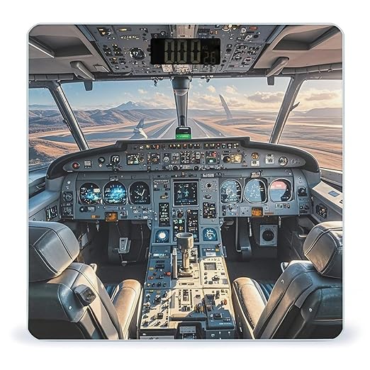 Airplane Cockpit Scale for Body Weight Smart Scales Digital Bathroom Scale High Precision Weighing Scales with Large Display Weighing Machine for People