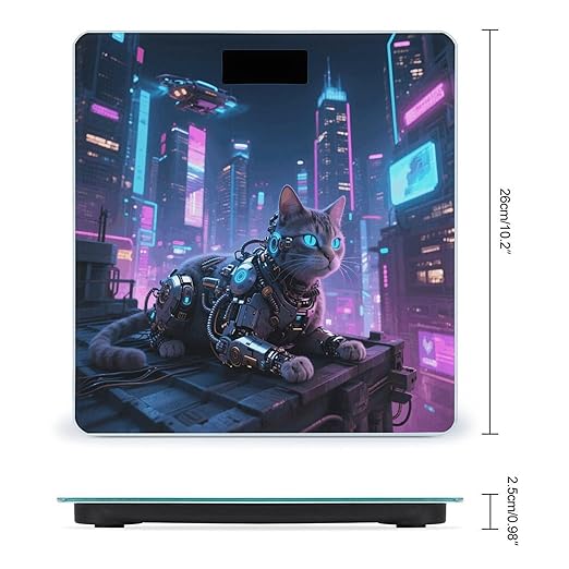 Mechanical Cat Scale for Body Weight Sturdy Tempered Glass Weighing Scales with LCD Display Accurate Digital Bathroom Scale Convenient Body Fat Smart Scales Easy Read