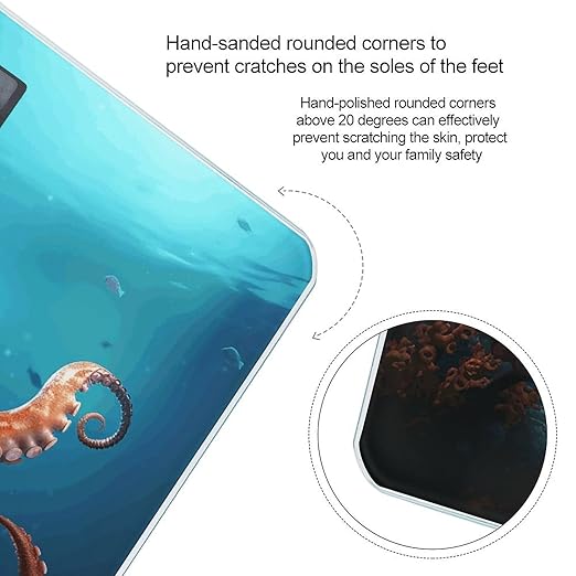 Ocean Animal Octopus Scale for Body Weight Digital Bathroom Scale Accurate Smart Weight Scales with Large Display Weighing Machine High Precision Scales