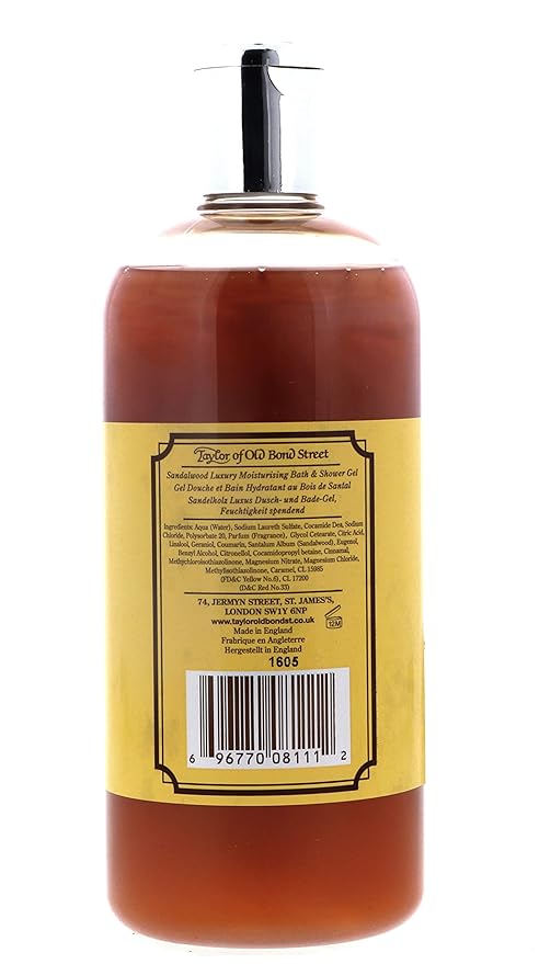 Taylor of Old Bond Street Sandalwood Moisturizing Bath and Shower Gel 500 ml