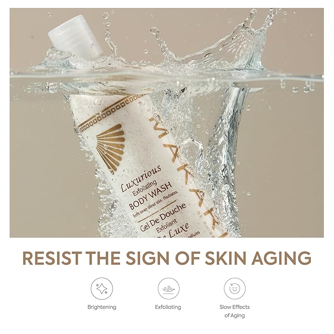 Makari Classic Luxurious Exfoliating Body Wash (500 ml) | Brightening &amp Exfoliating Body Cleanser | Removes Dead Skin Cells &amp Unclogs Pores | Recommended for All Skin Types