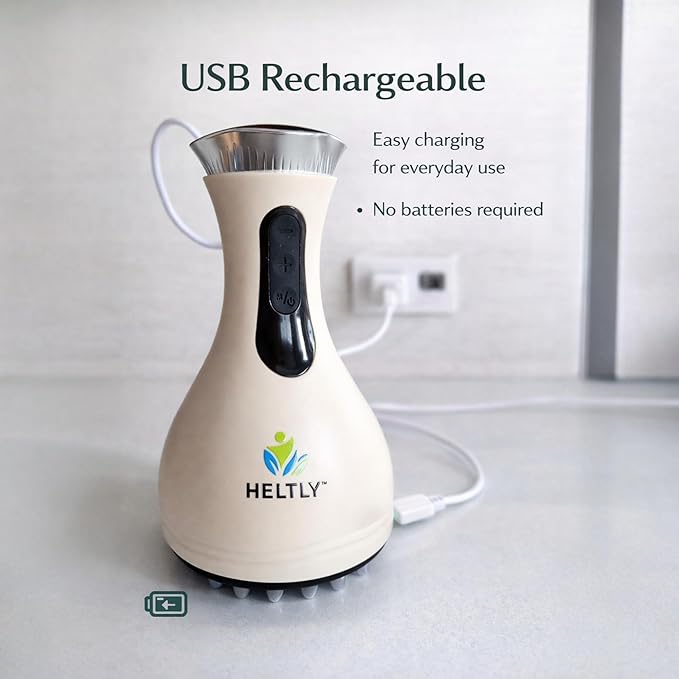 Pulse Sculpt Pro Electric Body Massager with Heat &amp Vibration – USB Rechargeable Full Body Massage Device with 23 Massage Heads for Muscle Relaxation &amp Skin Appearance Improvement