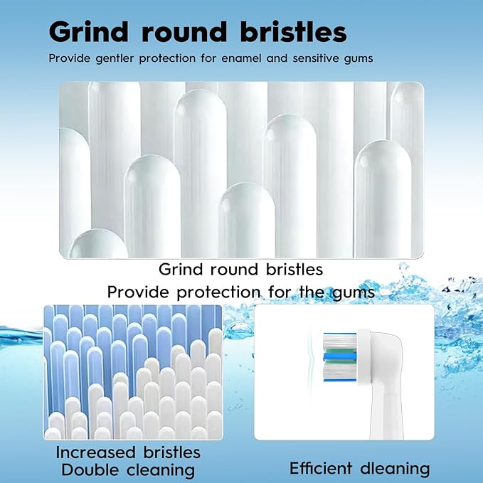 iO Replacement Heads Compatible with Oral b iO 2/3/4/5/6/7/8/9/10 Series Electric ToothbrushToothbrush Heads with Medium-Hard Bristles for Plaque Removal &amp Teeth Care