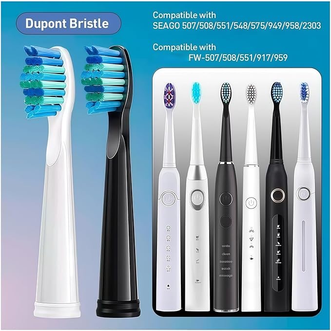 Replacement Electric Toothbrush Head Bristle Brush Refill Compatible with Fairywill FW-D1/FW-D3/FW-D7 Toothbrush Refills(20 PCS PK)
