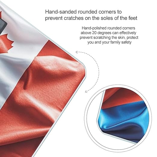 Retro Canada Flag Smart Scale for Body Weight Accurate Bathroom Scale with LED Display Digital Weight Scales Weighing Machine High Precision Scales for Bath Home