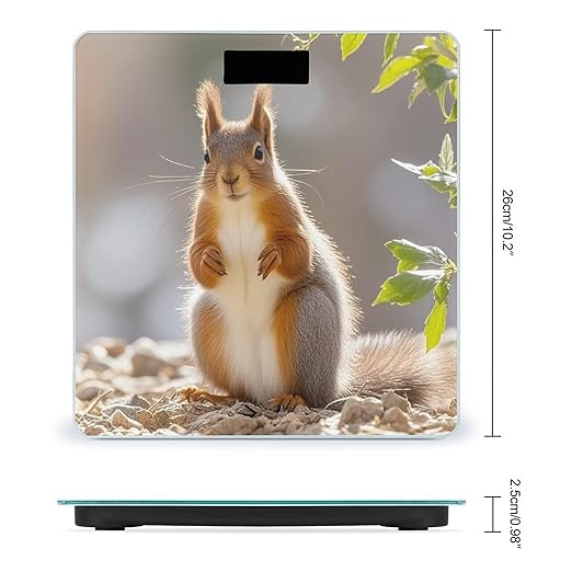 Squirrel Funny Animal Bathroom Scale Digital Weight Scale Precision 400 Lbs Weighing Scales Large with LCD Backlight Display BMI Measures