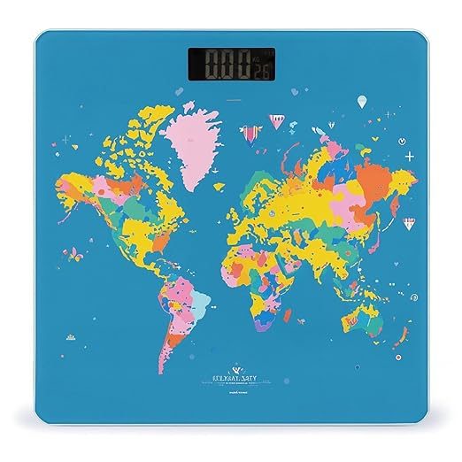 World Map Scale for Body Weight Smart Scales Digital Bathroom Scale High Precision Weighing Scales with Large Display Weighing Machine for People