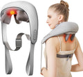 Neck and Shoulder Massager for Pain Relief Deep Tissue-Shiatsu Deep Kneading Massager with Heat to Relieve Neck Shoulder Back Waist Leg Muscle Soreness Fatigue-Relaxation