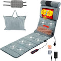 Full Body Massage Mat with Heat &amp Neck Lumbar Massager PillowMultifunctional Back Heated Mattress Pad with 10 Vibration Motors 3 Heating Pads &amp 9 Massage Modes for Neck Back Leg Pain Relief