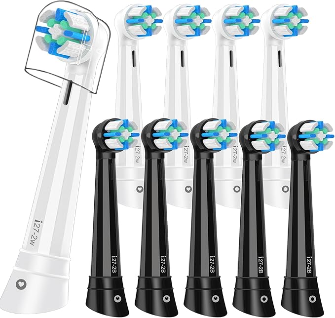 iO Replacement Heads Compatible with Oral b iO 2/3/4/5/6/7/8/9/10 Series Electric ToothbrushToothbrush Heads with Medium-Hard Bristles for Plaque Removal &amp Teeth Care