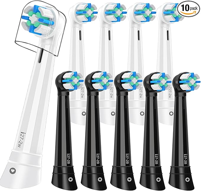 Replacement Heads Compatible with Oral B iO 3 4 5 6 7 8 9 10 Series Electric ToothbrushToothbrush Heads Compatible with Braun Oral B iO Replacement Heads with Medium Bristles10 Pack