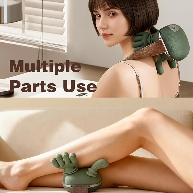 Neck Massager with Heat for Pain Relief Deep Tissue Cordless Neck and Shoulder Massager with Heat and Fingers Bionic Hand Electric Cervical Back Massagers