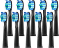 10-20Pcs Toothbrush Replacement Heads Compatible for with SG910/507/958/515/949/575/551(Black-10pcs)