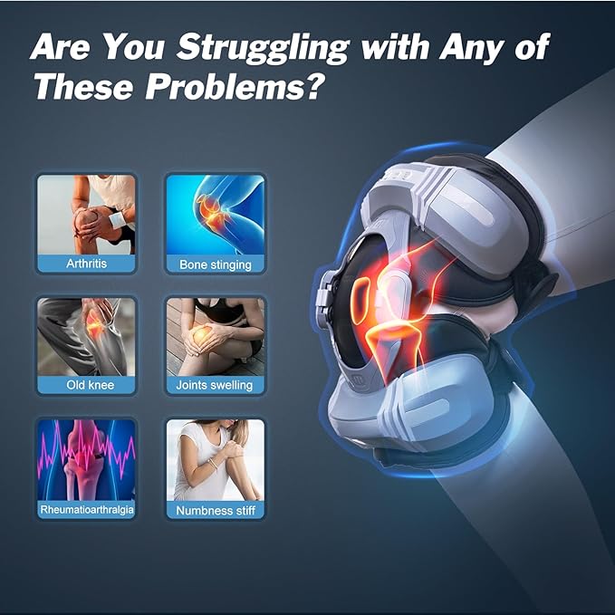 ALPHAY 3-in-1 Massager with Airbags Heat &amp Vibration for Shoulder Elbow &amp Knee Pain Relief