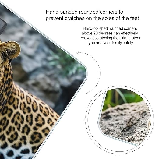 African Leopard on Rock Smart Scale for Body Weight Accurate Bathroom Scale with LED Display Digital Weight Scales Weighing Machine High Precision Scales for Bath Home
