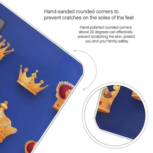 Energy Saving Scale Bathroom Weighing Scale Smart Scale for Body Weight Digital Purple Blue Gold Royal Crown