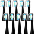 10 PCsCompatible for Oral-B Pulsonic Electric Toothbrush Sound Replacement Heads(Black)