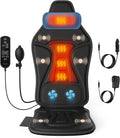 Back Massager with Heat Portable Chair Massager Seat Cushion with Vibration Massage Back Massage Chair Pad with Optional Cooling Gifts for Dad Men Women Home Office Use