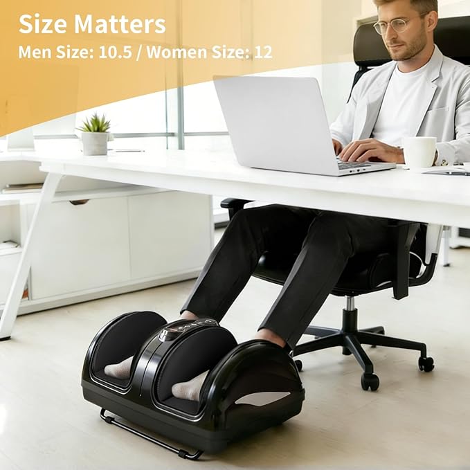 TISSCARE Foot Massager for Neuropathy: Shiatsu Feet Massager with Heat for Plantar Fasciitis Pain Relief Circulation Deep Kneading Relaxation Massage for Women Men