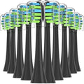 10PCS Replacement Toothbrush for 7am2m AM101/AM105 Electric Vacuum Soft Bristle Nozzles(10PCS Black)