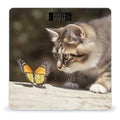 Cat and Butterfly Scale for Body Weight Sturdy Tempered Glass Weighing Scales with LCD Display Accurate Digital Bathroom Scale Convenient Body Fat Smart Scales 400lb