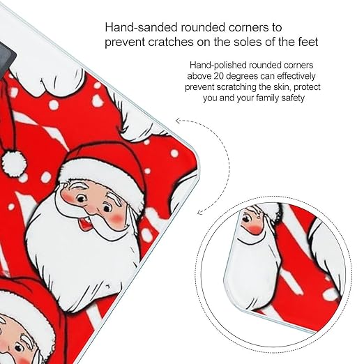 Automatic Switch Digital Bathroom Weighing Scale Smart Scale for Body Weight Merry Christmas Santa Claus