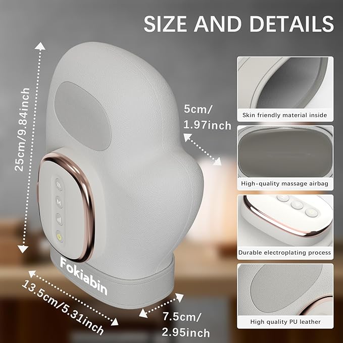 Electric Hand Massager with Heat and Compression 6 Modes Electric Massager for Comfort Battery-Powered Rechargeable Portable Office Trave Use 60ml Aloe Lotion &amp Compression Gloves