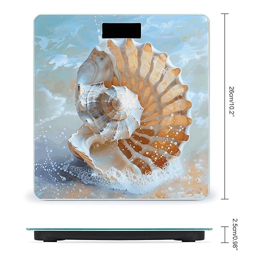 Ocean Seashell Scale for Body Weight Smart Scales Digital Bathroom Scale High Precision Weighing Scales with Large Display Weighing Machine for People