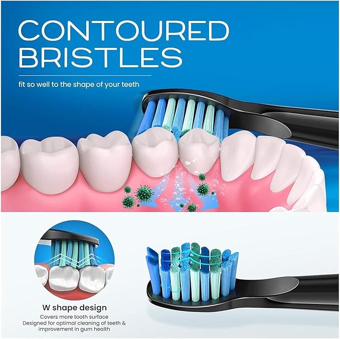 Replacement Toothbrush Heads Compatible for FW-507/508/551/515/917/959/2011FW-D1/D3/D7/D8 Electric(White 10pcs)